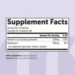 Micro Ingredients Triple Magnesium Complex packaging back view with directions