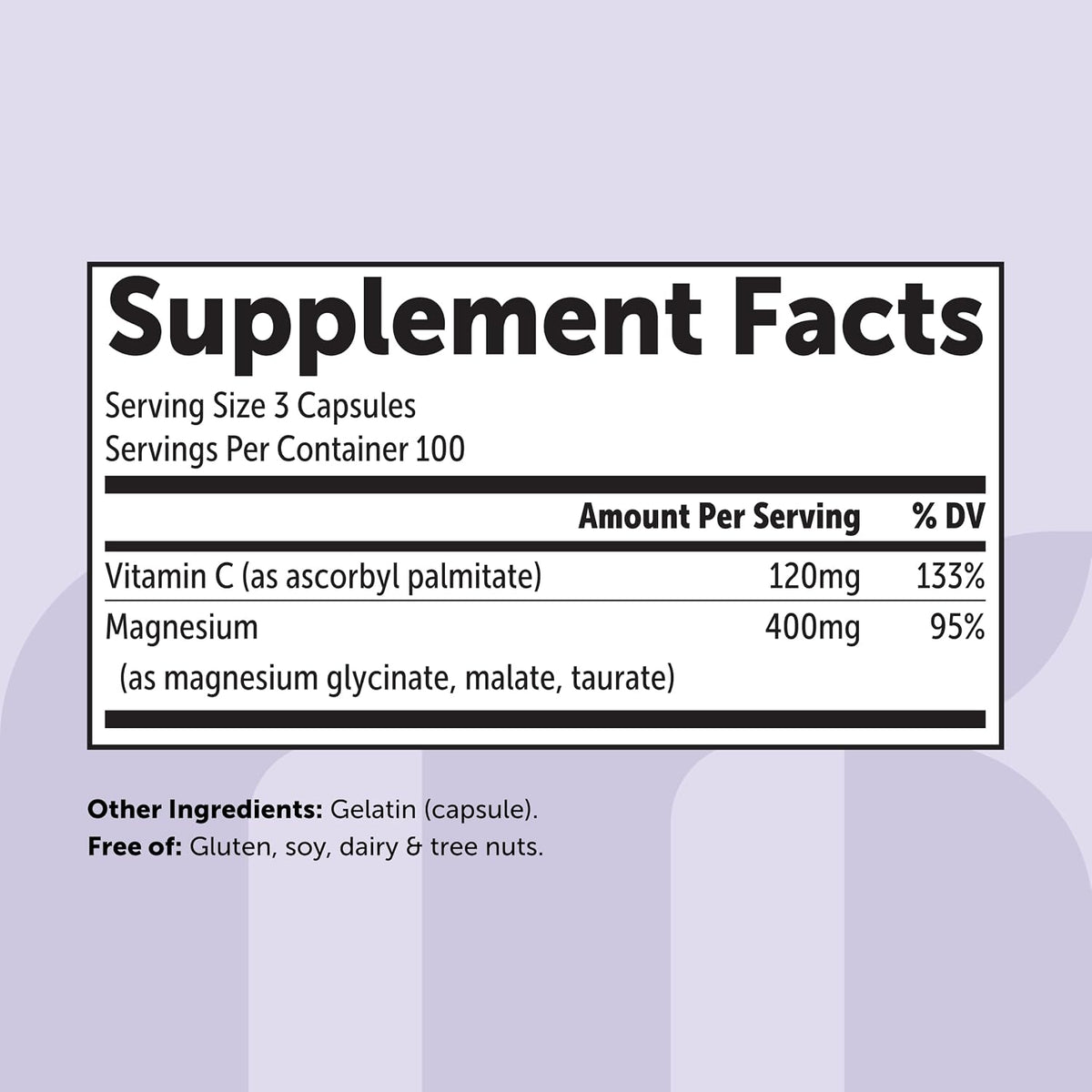 Micro Ingredients Triple Magnesium Complex packaging back view with directions