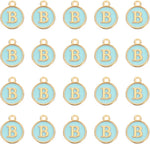 Keychains customized with designer blue initial charms