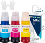 LCL GI-20 color ink refill bottles front view for Canon printers