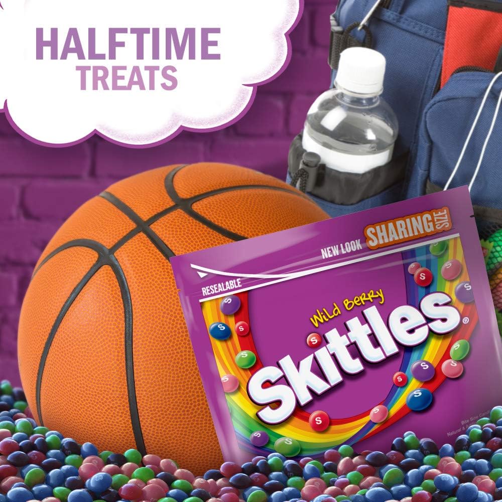 SKITTLES Wild Berry Chewy Candy Share Size Movie Night Party Favor Candy Snack, 15.6 Oz Resealable Bag - Image 9