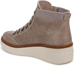 Lifestyle view of the vegan cruelty free casual sneaker in mushroom colorway