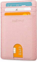 Buffway Mens Slim Wallet, Minimalist Thin Front Pocket Leather Credit Card Holder with RFID Blocking for Work Travel - Image 8
