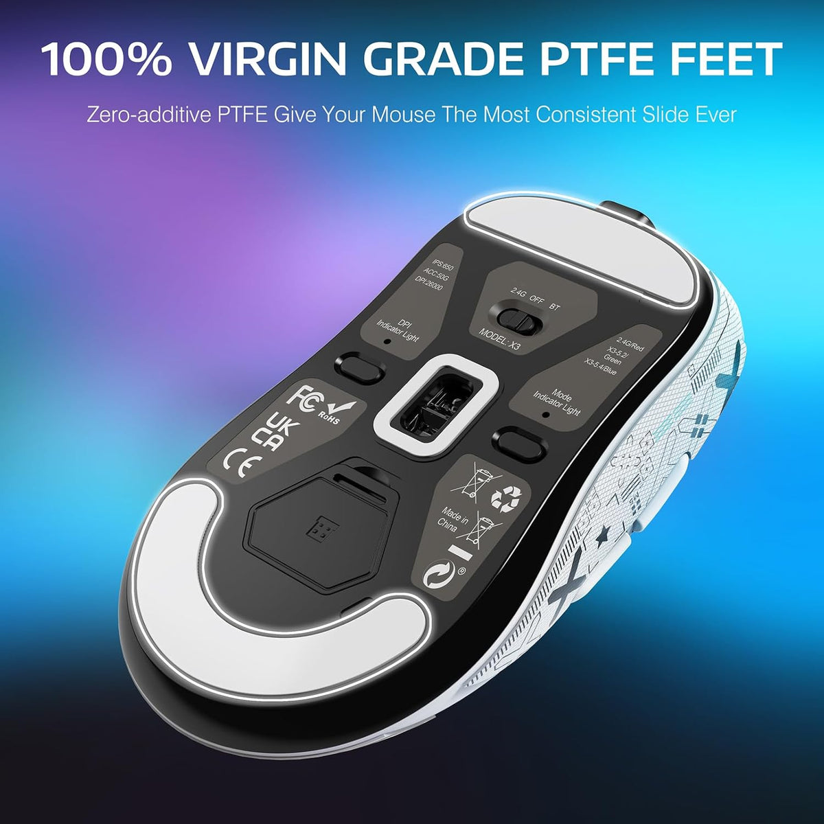 Attack Shark X3 gaming mouse USB-C cable connection