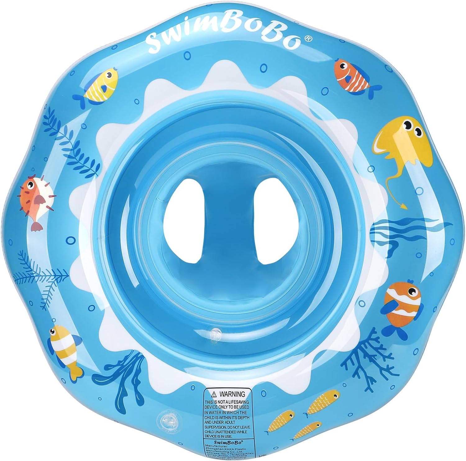Opomoqo baby swim ring underarm seat float trainer deep blue front view