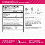 Authentic Optimum Nutrition imported pre workout powder nutritional facts label