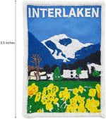 Cute-Patch Switzerland Interlaken souvenir patch close up embroidery detail