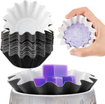 Boao wax melt liners 25 piece black pack front view in an electric warmer