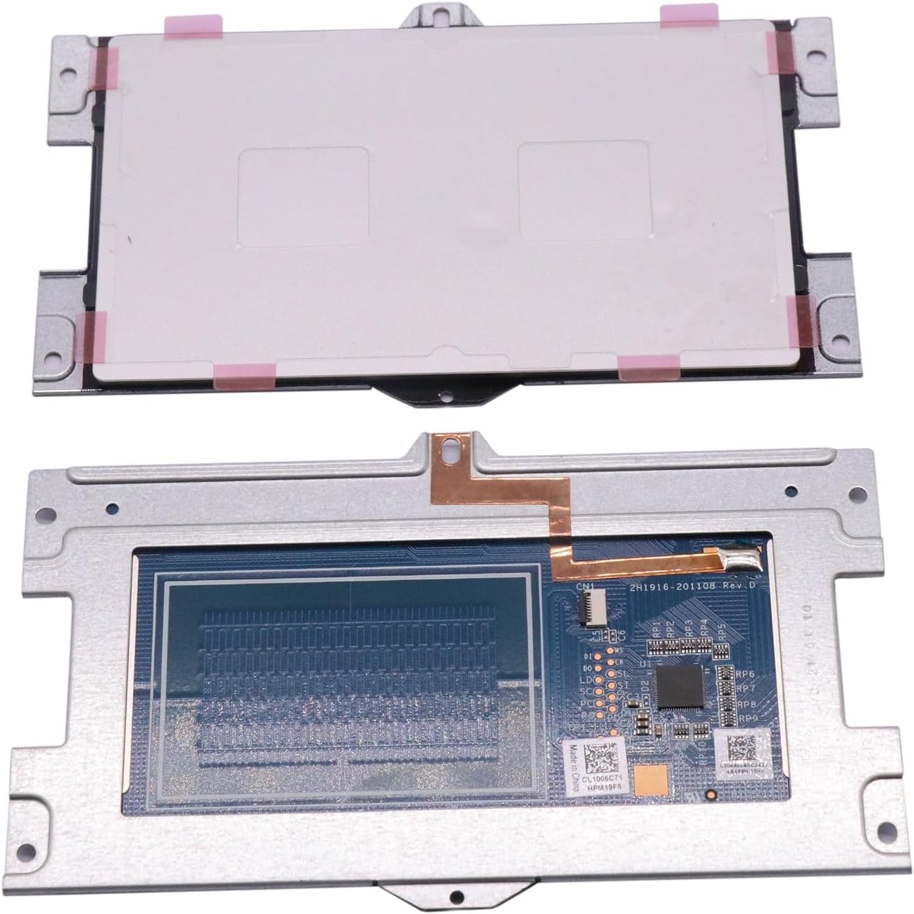 BestParts HP ProBook replacement touchpad module front view silver finish trackpad assembly
