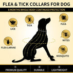 Lerqua dog flea collar black adjustable band