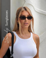 WOWSUN small rectangular sunglasses side profile frame design