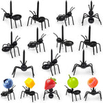 WATMTIN reusable ant toothpicks front view showcasing 36 pieces of black insect shaped food picks on a table