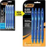 BIC Glide Bold Blue Ballpoint Pens, Bold Point, 1.6mm, 4-Count Pack - Image 2