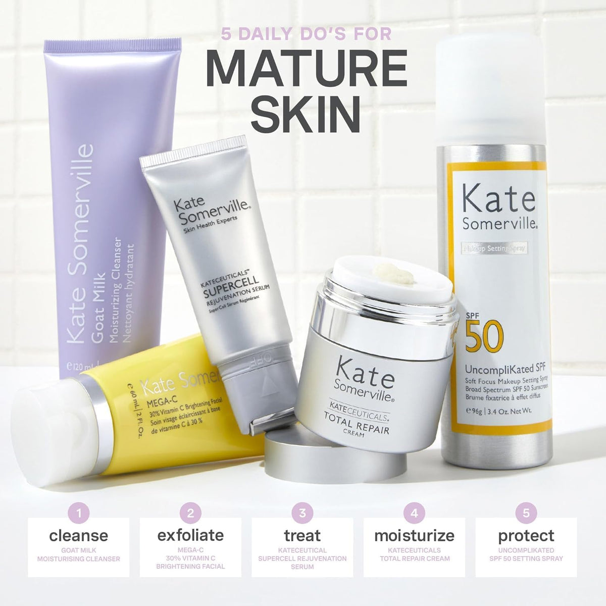 Kate Somerville Barrier-Building Power Pair - Goat Milk Moisturizing Cleanser, 4oz. and KateCeuticals(R) SuperCell Rejuvenation Peptide Serum, 1oz. - Image 9