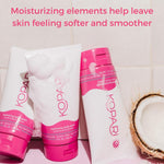 Kopari Hydrating Body Wash 9 Fluid Ounce bright pink squeeze tube featuring coconut water formula