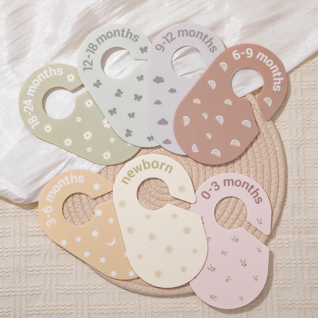 Scholox baby closet dividers front view for nursery organization