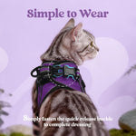 Reflective safety strips on rabbitgoo small cat harness