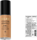 Milani liquid foundation bottle showing 30 milliliters size label