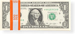 Marsrut cash wrappers organized by denomination color coding