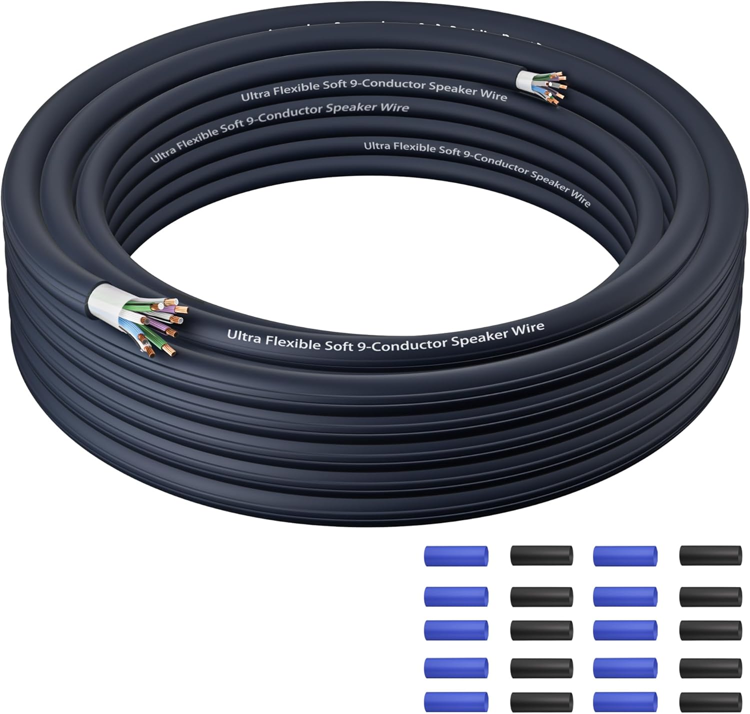Mygatti 9 Conductor Speaker Wire front view for car audio systems