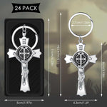 Junkin Cross Keychain paired with its elegant black gift box.