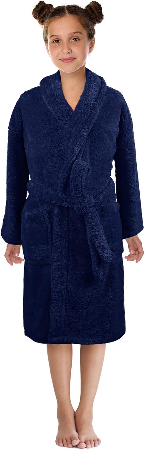 Turkish Linen kids sleepwear robe back view