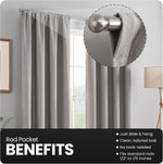 Eclipse Kendall thermal curtain hanging on rod