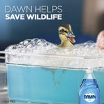 Back label of Dawn Original Scent liquid dish soap detailing ingredients and usage