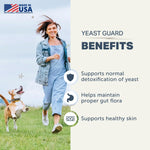 Back label of Four Leaf Rover Yeast Guard showing ingredient list