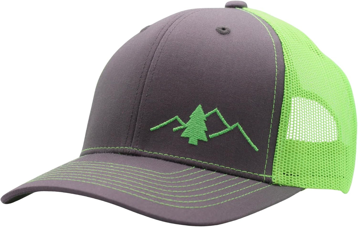 LINDO Trucker Hat [ Great Outdoors Design ] for Men and Women: Mid Profile Cap with Breathable Mesh Back and Adjustable Snap - Image 15