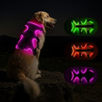 Light Up Dog Harness LED Dog Vest - USB-C Rechargeable RGB 9-LED, Slow/Fast Rainbow Modes, Reflective No-Pull Harness with Dual D-Rings & Handle for Small to XL Dogs (Orange, XL) - Image 9