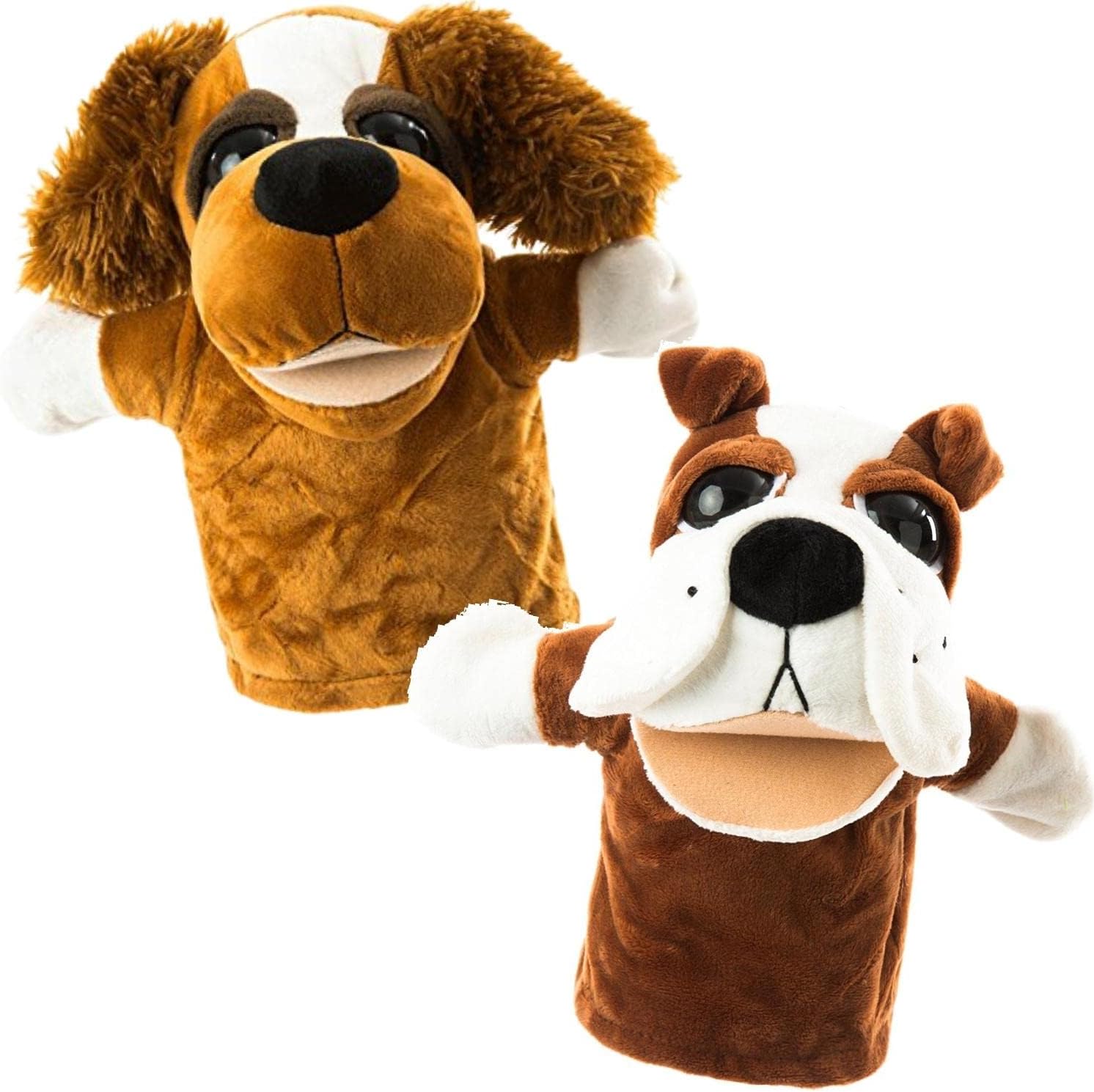 Betterline animal hand puppet set front view soft plush toy