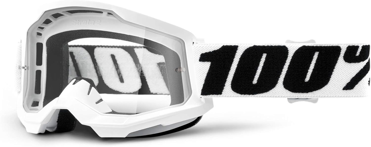 100% Strata 2 Everest goggles front view for motocross and mountain biking