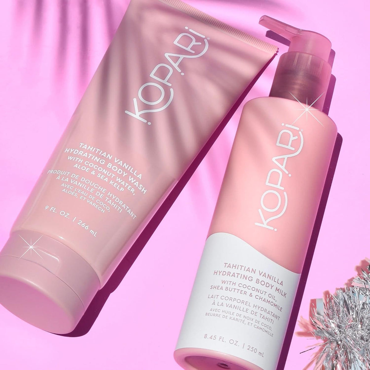 Kopari Tahitian Vanilla Hydrating Body Wash bottle packaging detail