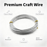 Yountiger 12 gauge silver metal wire close up texture