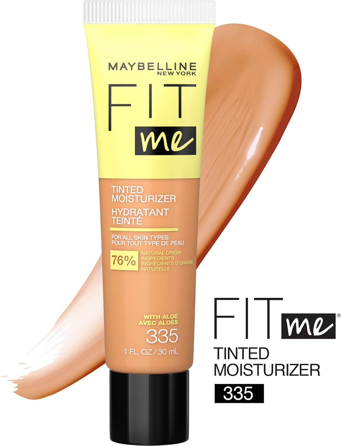 Maybelline Fit Me Tinted Moisturizer tube texture swatch