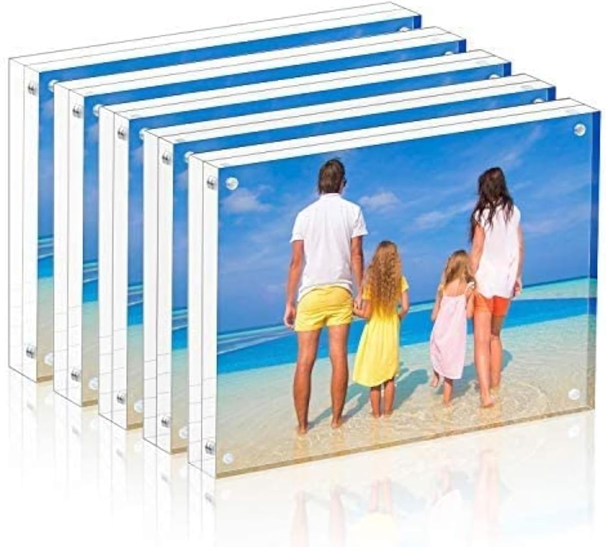 Meetu acrylic picture frame 4x6 front view desktop display