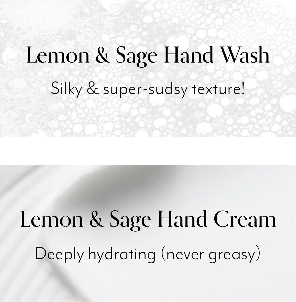 Bliss Lemon and Sage hand wash pump bottle close up view