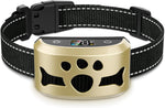 Kismiger gold dog bark collar on large dog