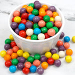 The Hampton Popcorn Company Mini Gumballs collection of red blue pink orange and green assorted bubble gum balls