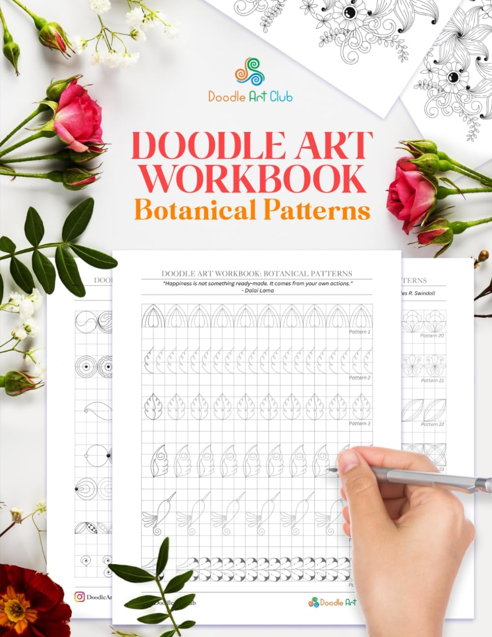 Doodle Art Workbook: Botanical Patterns (Doodle Art Practice Workbooks) - Image 1