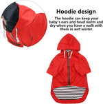 Morezi imported dog rain gear sizing chart illustration