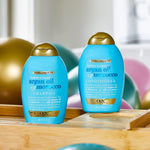 OGX Extra Strength Argan Oil of Morocco Conditioner bottle back label with directions and ingredients