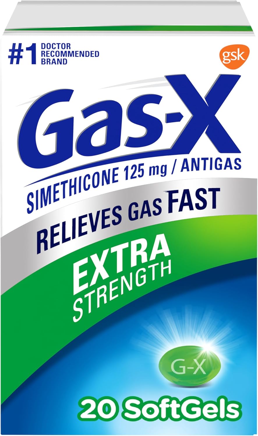 Gas-X extra strength gas relief softgels front view packaging