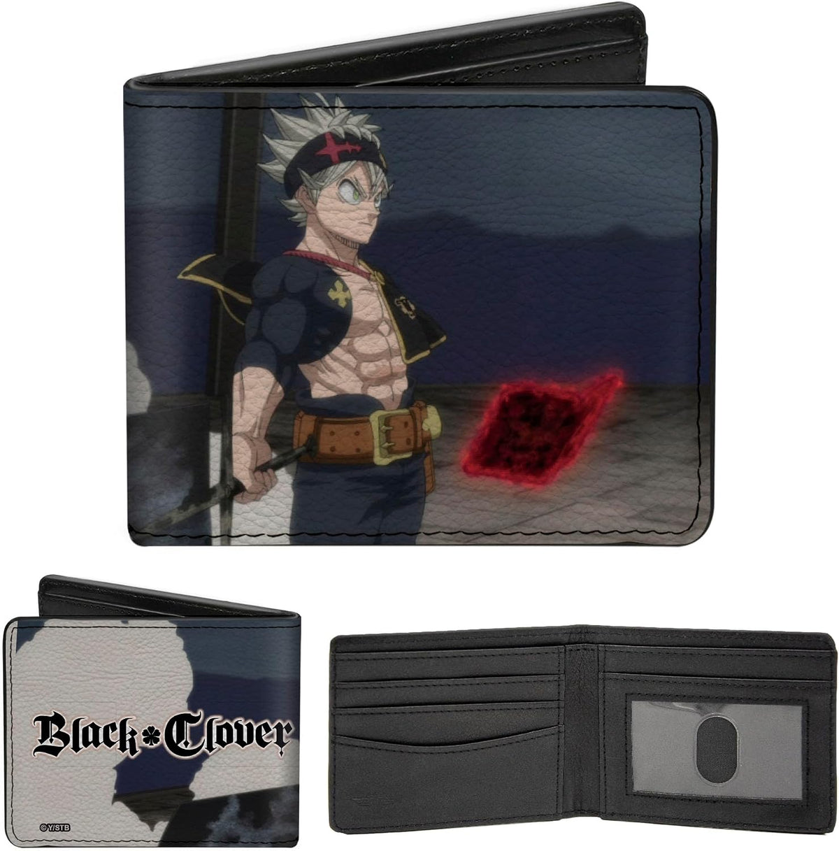 Buckle-Down Black Clover bifold wallet front view anime design