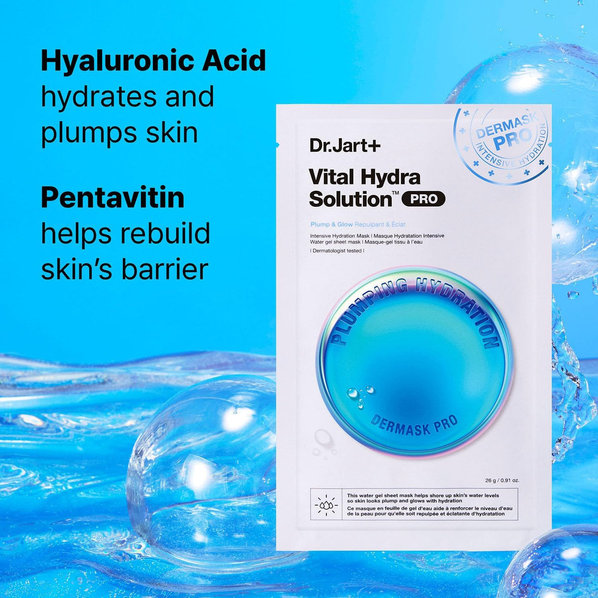 Dr.Jart+ hydration and barrier repair mask set retail box
