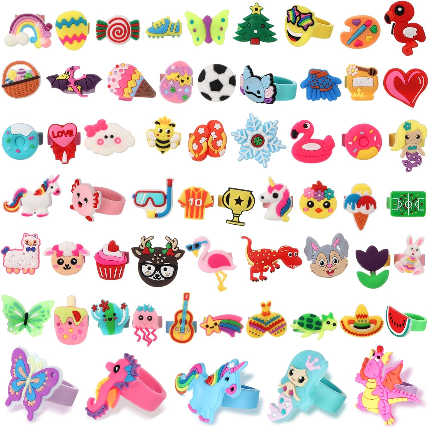 Highergo Dinosaur and Unicorn rubber rings set for kids