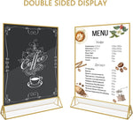 MFBJXC 8.5 x 11 sign holder showing double-sided display
