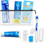 Crenstone Oral Care Travel Kit front view showing toothbrush and mint toothpaste