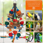 Colorful non toxic wooden beads bird cage toy packaging
